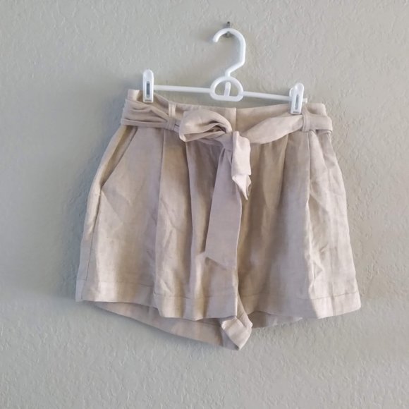 ASOS High Waist Cream Shorts - Picture 5 of 7